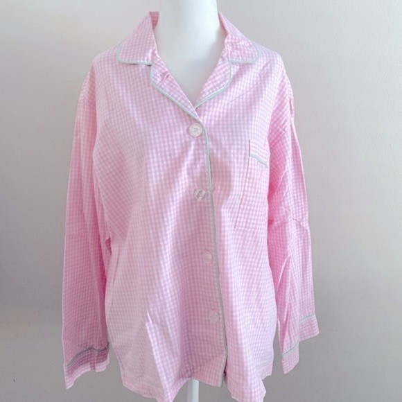 Victoria’s Secret vintage gingham pink & white cotton pj set - Picture 6 of 10